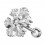Helix-Piercing Stahl 316L Metallisiert Schneeflocke Sieben Strass