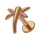 Knorpel-Piercing Stahl 316L Libelle Geformt Gold Rosa