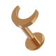 Piercing Knorpel Stahl 316L Halbmond Geformt Gold Rosa