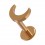 Knorpel-Piercing Stahl 316L Halbmond Geformt Gold Rosa