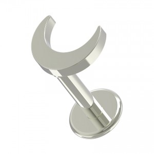 Knorpel-Piercing Stahl 316L Halbmond Geformt Metallisiert