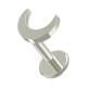 Piercing Cartílago Acero 316L Moldeado Luna Creciente Metálico