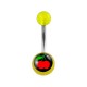 Nombril Acrylique Transparent Jaune Cerises