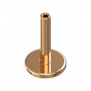 Piercing Stab PUSH-FIT Stecker Titan Grad 23 Eloxiert Golden Rosa