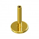 Piercing Stab PUSH-FIT Stecker Titan Grad 23 Eloxiert Golden