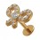 Piercing Knorpel Stahl 316L Knoten Geformt 19 Strass Gold Rosa