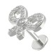 Knorpel-Piercing Stahl 316L Knoten Geformt 19 Strass Metallisiert