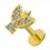Knorpel- / Helix-Piercing Stahl 316L Fliege Strass Geformt Golden