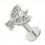 Knorpel- / Helix-Piercing Stahl 316L Fliege Strass Geformt Metallisiert