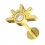 Piercing Helix Stahl 316L Sonnenuntergang Geformt Golden