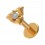 Helix-Piercing Stahl 316L Blume Waldlilien Geformt Gold Rosa Strass