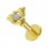 Piercing Helix Stahl 316L Blume Waldlilien Geformt Golden Strass