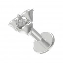 Helix-Piercing Stahl 316L Blume Waldlilien Geformt Metallisiert Strass