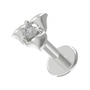 Helix-Piercing Stahl 316L Blume Waldlilien Geformt Metallisiert Strass