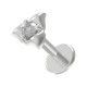 Helix-Piercing Stahl 316L Blume Waldlilien Geformt Metallisiert Strass