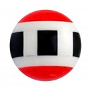 Black/Red Aligned Structure Acrylic 8MM Belly Button Ring Loose Ball
