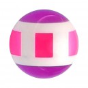 Boule Piercing Nombril 8 MM Acrylique Structure Alignée Rose / Violet