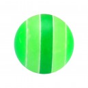 Bola Piercing Acrílico Rayas Coloridas Verde Claro / Oscuro