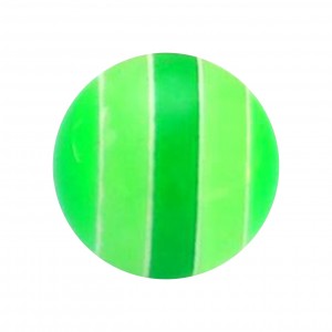 Light/Dark Green Colorful Stripes Acrylic Piercing Loose Ball