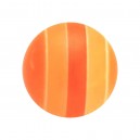 Bola Piercing Acrílico Rayas Coloridas Naranja Claro / Oscuro