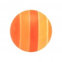 Piercing Kugel Acryl Farbige Streifen Orange Hell / Dunkel