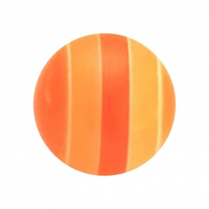 Boule Piercing Acrylique Bandes Colorées Orange Clair / Foncé