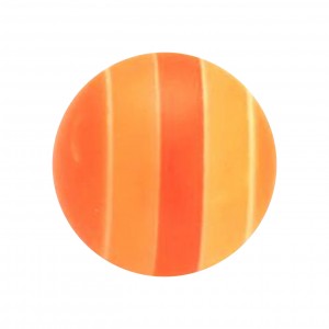 Piercing Kugel Acryl Farbige Streifen Orange Hell / Dunkel