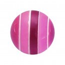 Boule Acrylique Bandes Colorées Violet Clair / Foncé