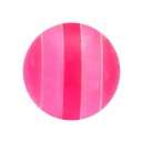 Boule Piercing Acrylique Bandes Colorées Rose Clair / Foncé