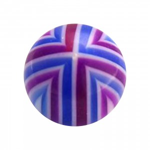 Blue/Red Quadruple Phase Acrylic Piercing Only Ball