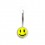 Transparent Acrylic Navel Belly Button Ring w/ Smiley