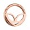 Piercing Ohrl&auml;ppchen / Clicker-Segment-Ring Eloxiert Golden Rosa Alien