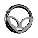 Piercing Anillo Segment Clicker Anodizado Negro Alien