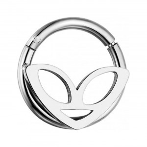 Piercing Ohrläppchen / Clicker-Segment-Ring Metallisiert Alien