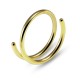 Piercing Nariz Anillo Fino Bucle Continuo Acero 316L Anodizado Dorado