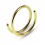 Golden Anodized 316L Steel Continuous Loop Nose Thin Ring