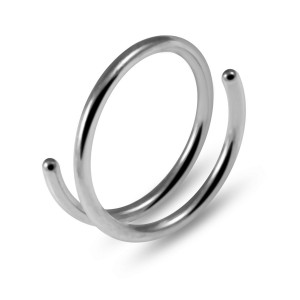 Piercing Nariz Anillo Fino Bucle Continuo Acero 316L Metálico