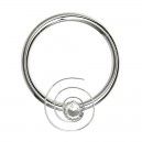 Daith-Piercing Clicker Metallisiert Wirbel Strass Weiß