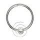 Daith-Piercing Clicker Metallisiert Wirbel Strass Wei&szlig;