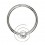 Daith-Piercing Clicker Metallisiert Wirbel Strass Wei&szlig;