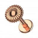 Piercing Knorpel Stahl 316L Sonnenblume Geformt Gold Rosa