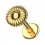 Knorpel-Piercing Stahl 316L Sonnenblume Geformt Golden