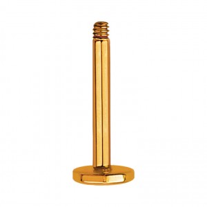 Piercing Stab Stecker Eloxiert Golden Rosa