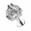 Helix-Piercing Stahl 316L Metallisiert Rad 3 Strass Marquise Wei&szlig;