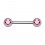 Nipple-Piercing Chirurgenstahl 316L Zwei Strass Hellrosa