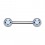 Nipple-Piercing Chirurgenstahl 316L Zwei Strass Hellblau