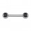 Nipple-Piercing Chirurgenstahl 316L Zwei Strass Schwarz