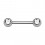 Nipple-Piercing Chirurgenstahl 316L Zwei Strass Wei&szlig;