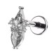Piercing Helix Stahl 316L Metallisiert Raute & Birne 6 Strass