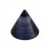 Einzelne Piercing-Spitze Acryl Schwarz UV Glitzernd